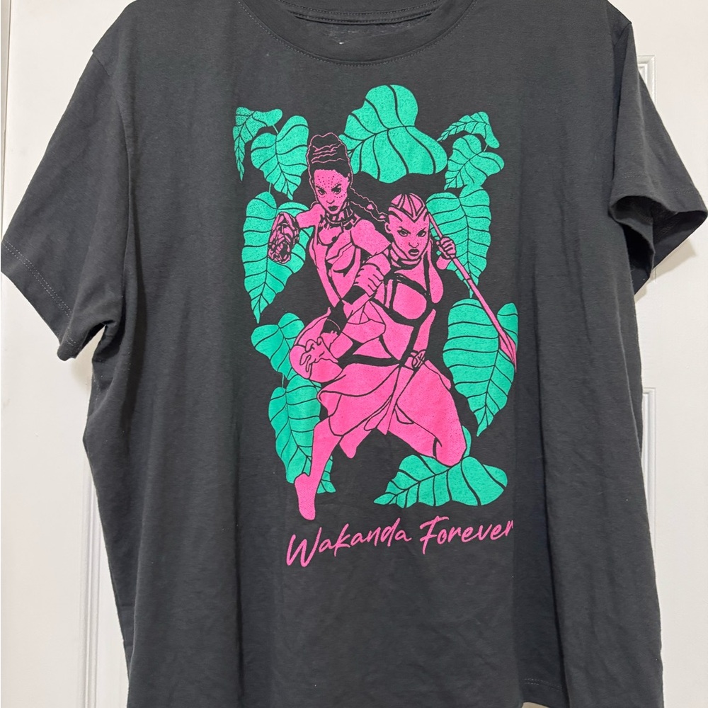 Marvel Black Panther Tee with Pink and Green Design